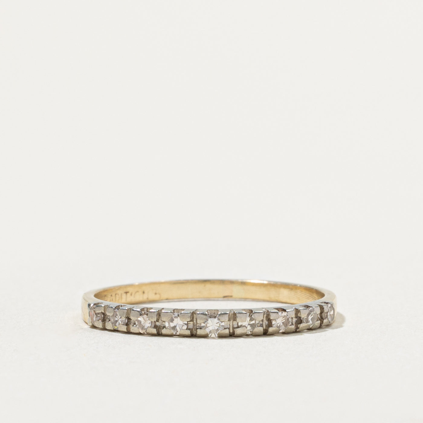 10k Semi Eternity Diamond Band | SZ 7.5