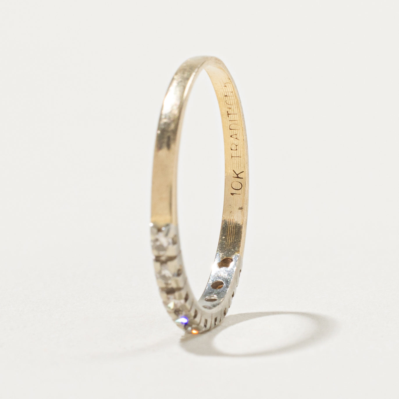 10k Semi Eternity Diamond Band | SZ 7.5