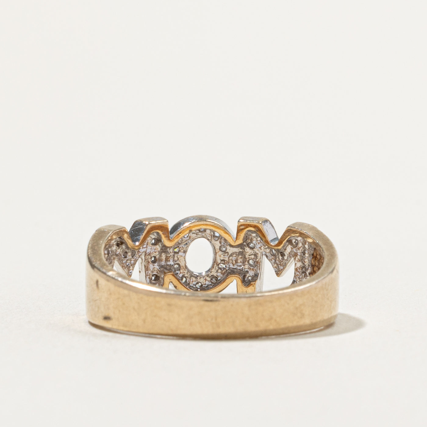 10k Diamond "MOM" Ring | SZ 7