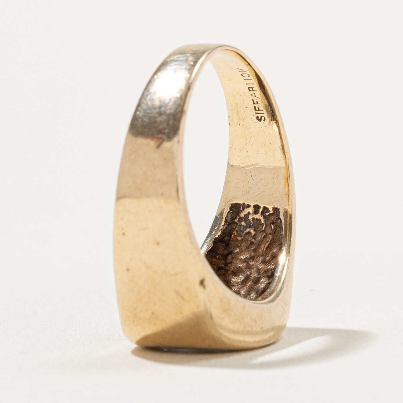 10k Diamond Oval Cluster Signet Ring | SZ 9.75