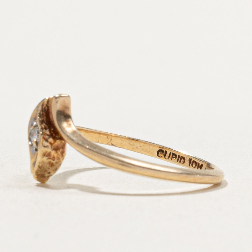 10k Diamond Wave Bypass Ring | SZ 3.5