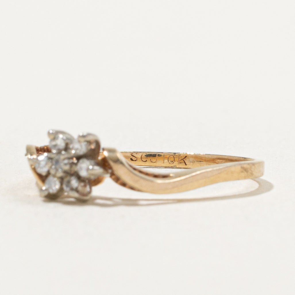 10k Diamond Floral Cluster Ring | SZ 5.25