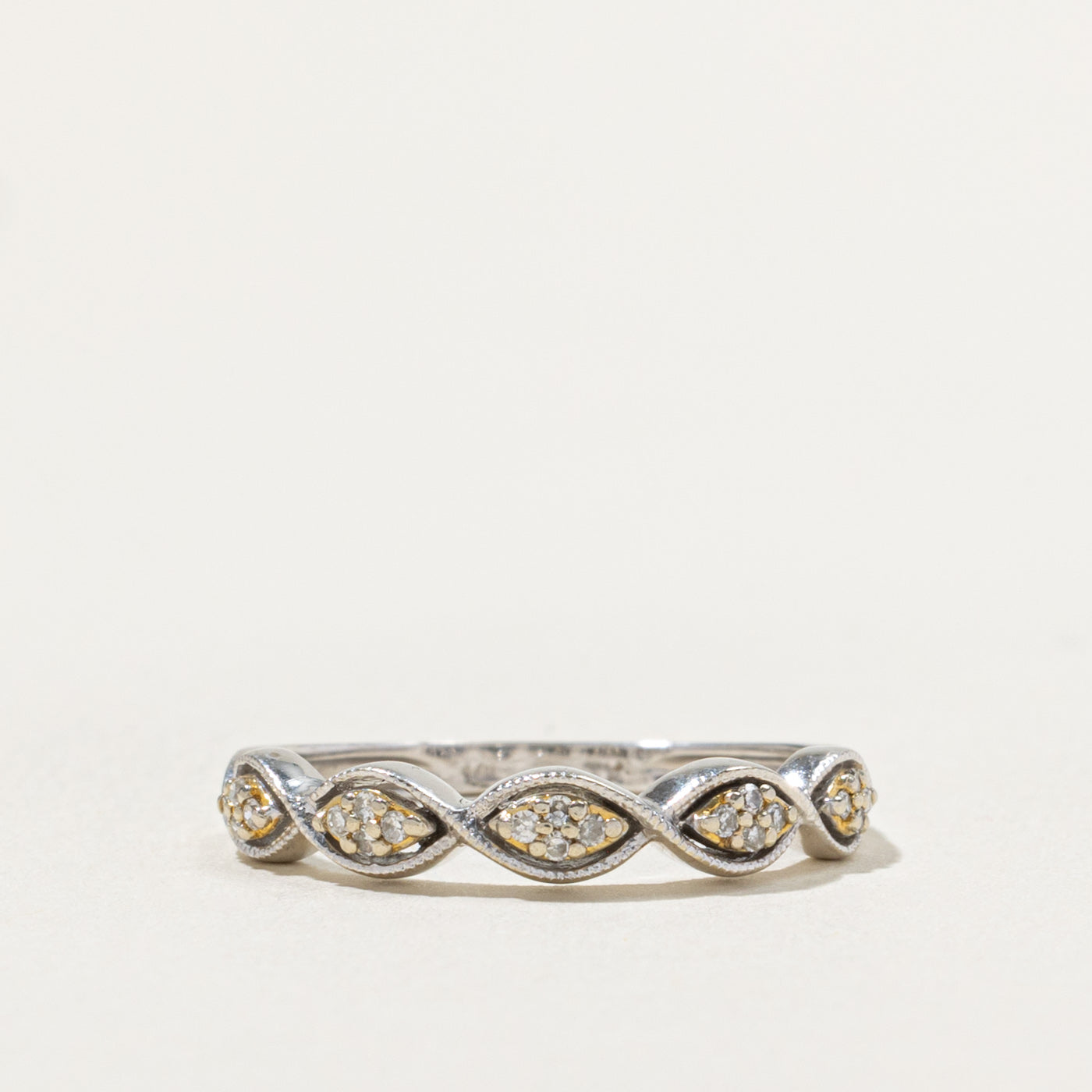 14k Diamond Marquise Cluster Band | SZ 6.75