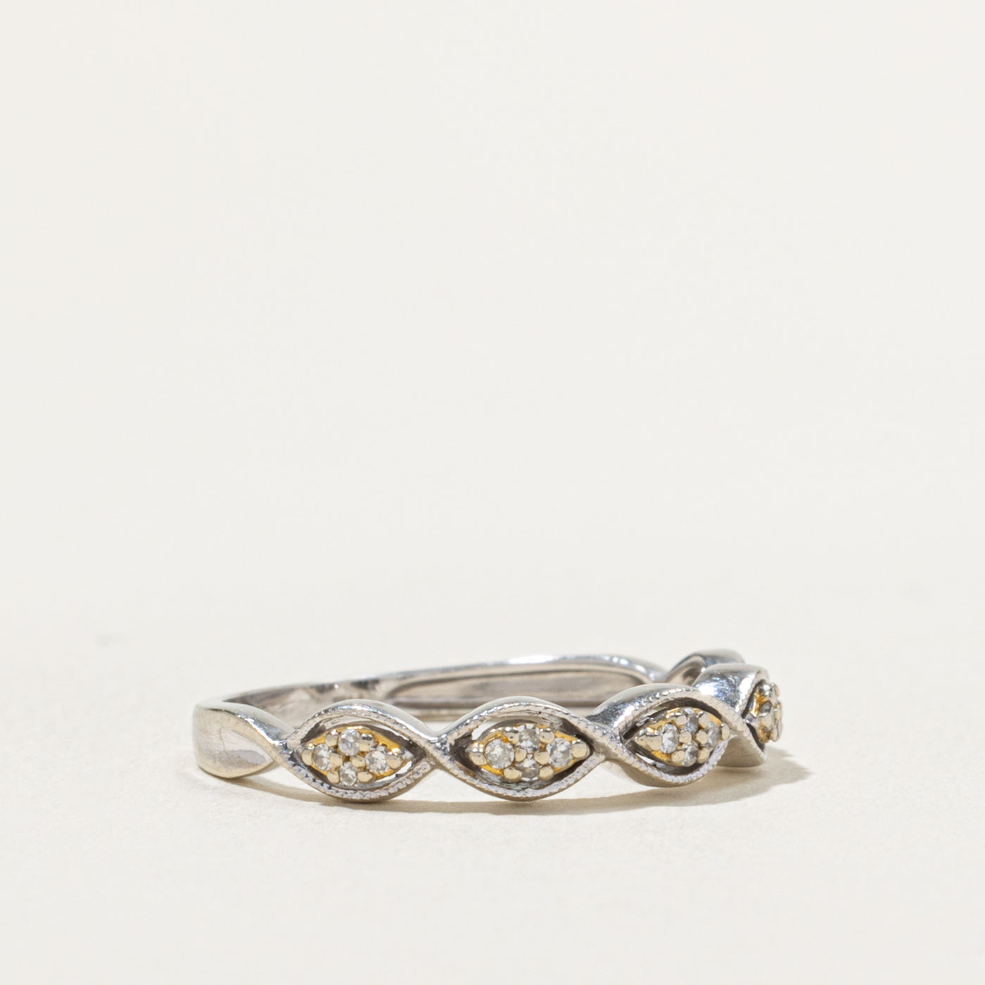 14k Diamond Marquise Cluster Band | SZ 6.75