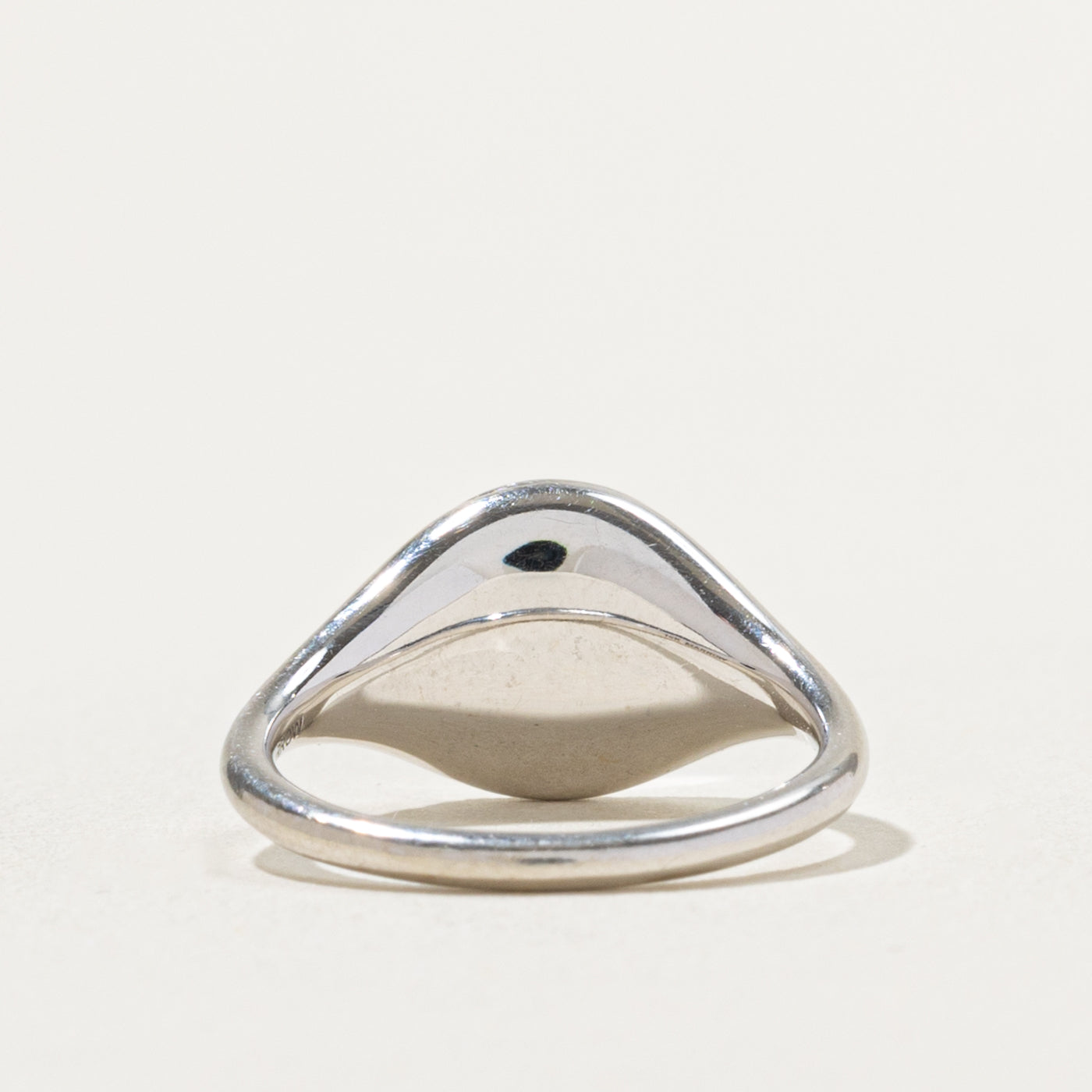 'Marrow' 14k Crescent Moon Signet Ring | SZ 4.25