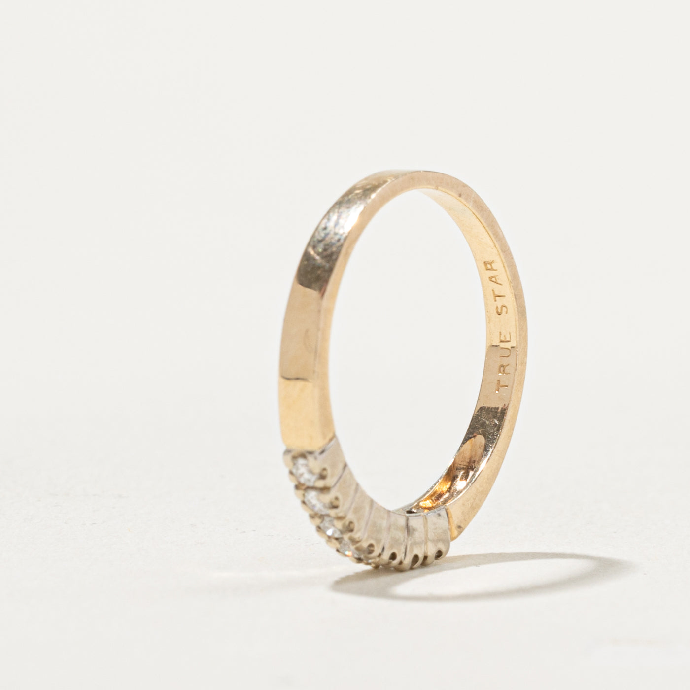 14k Seven Stone Round Brilliant Diamond Band | SZ 5