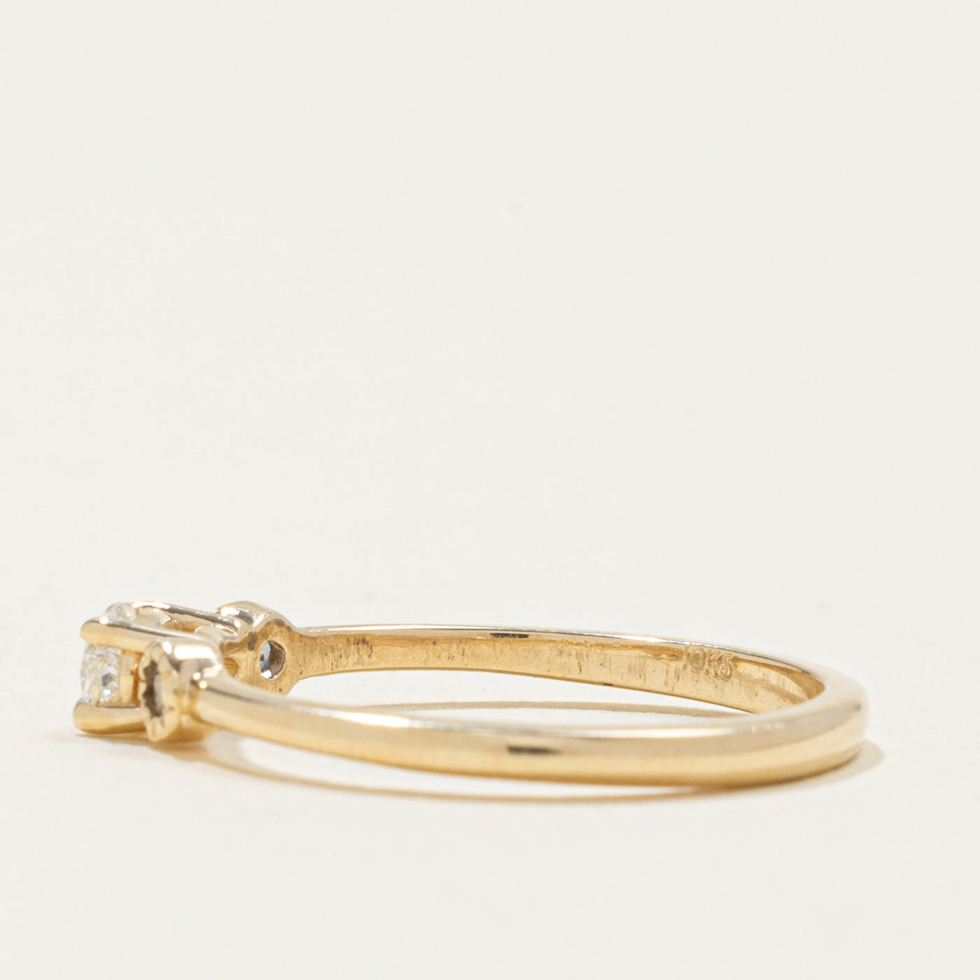 '100 Ways' 10k Oval Diamond and Grey Spinel Ring | 0.31ct, 0.06ctw | SZ 7