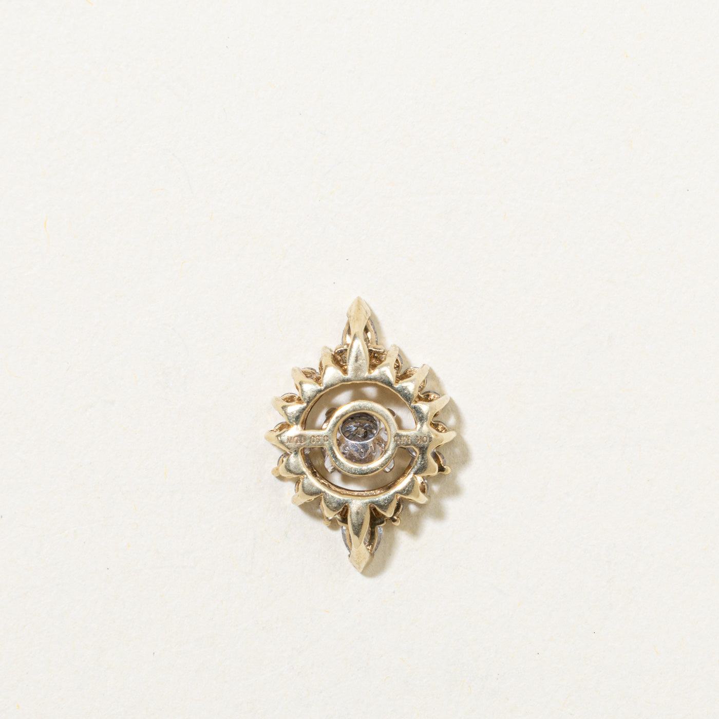 10k Multi Cut Diamond Cluster Pendant | 0.50ctw