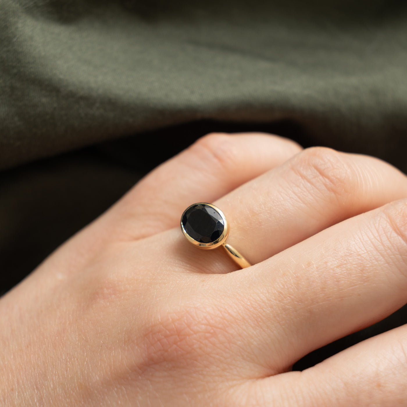 '100 Ways' 14k Yellow Gold East West Bezel Set Sapphire Ring | 2.25ct | SZ 6.75