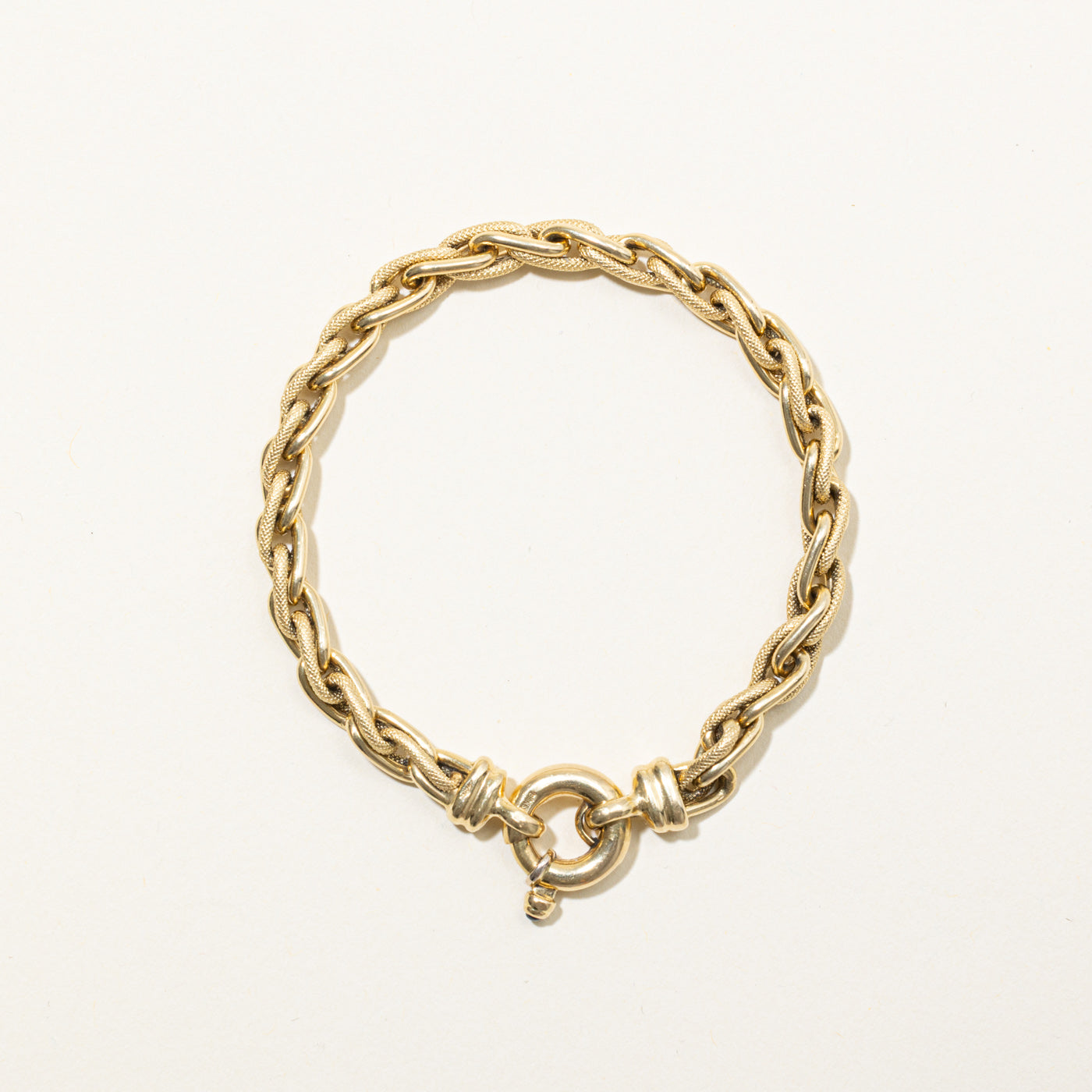 ‘Birks’ Italian 18k Rope Chain Bracelet | 0.05ct | 7.5"