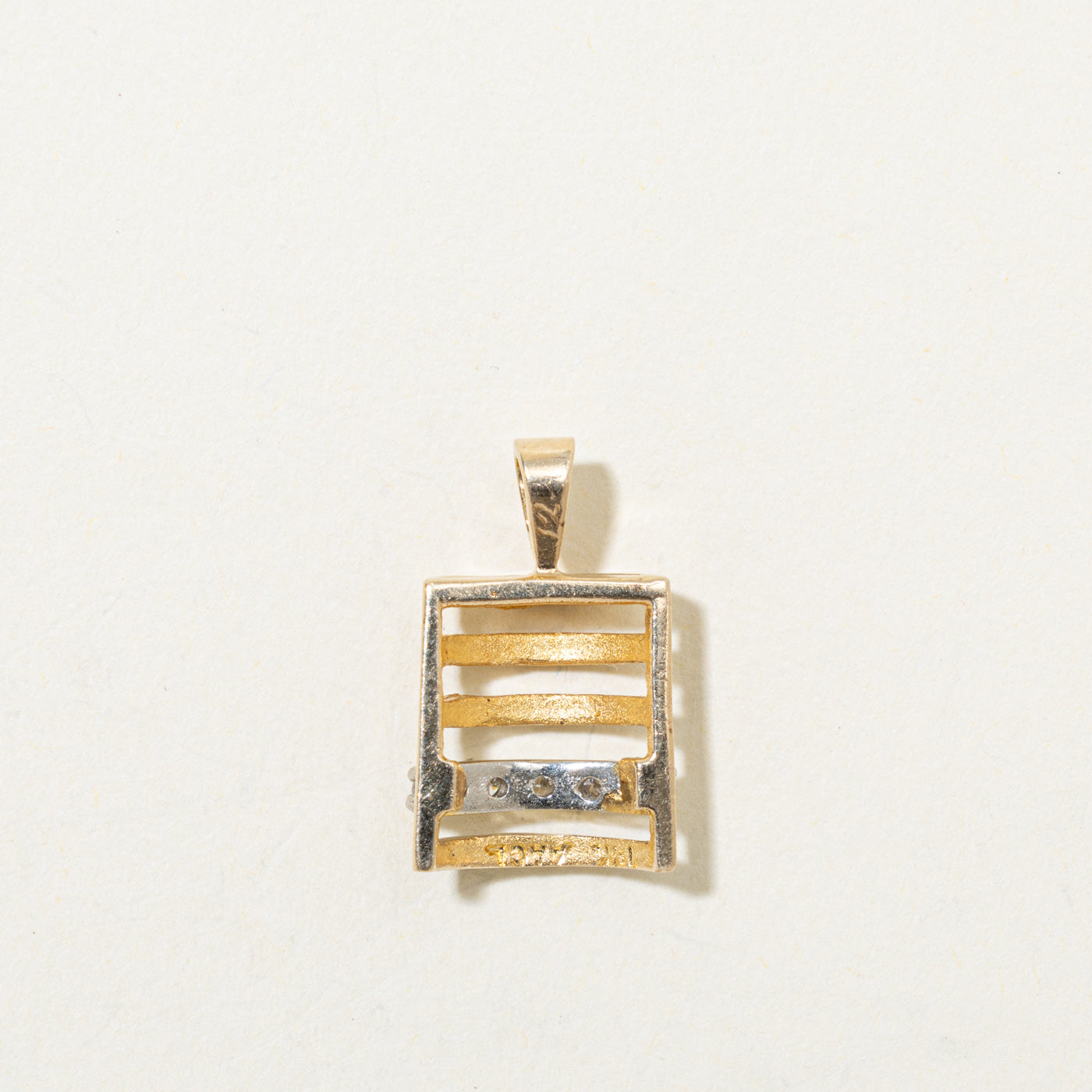 14k Diamond Geometric Pendant | 0.10ctw