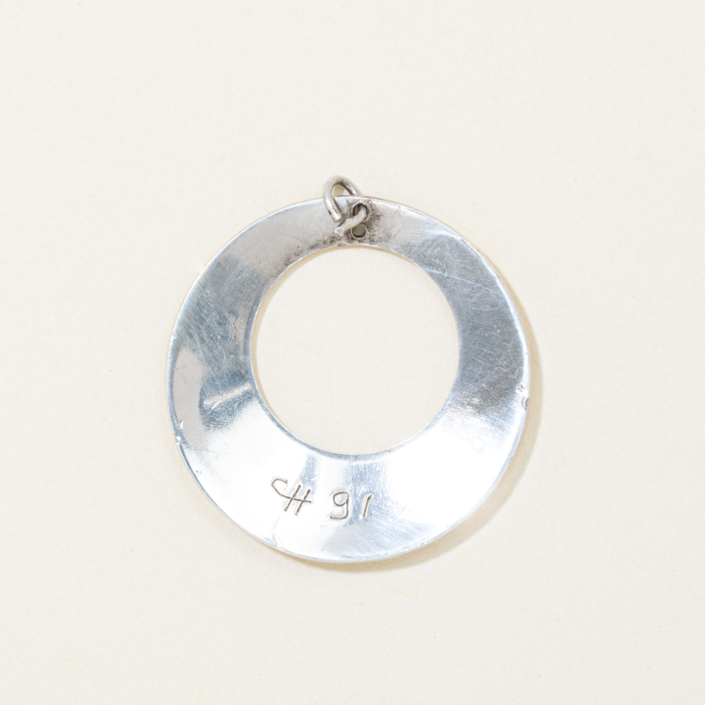 'Corrine Hunt' Sterling Silver Indigenous Carved Eagle Pendant