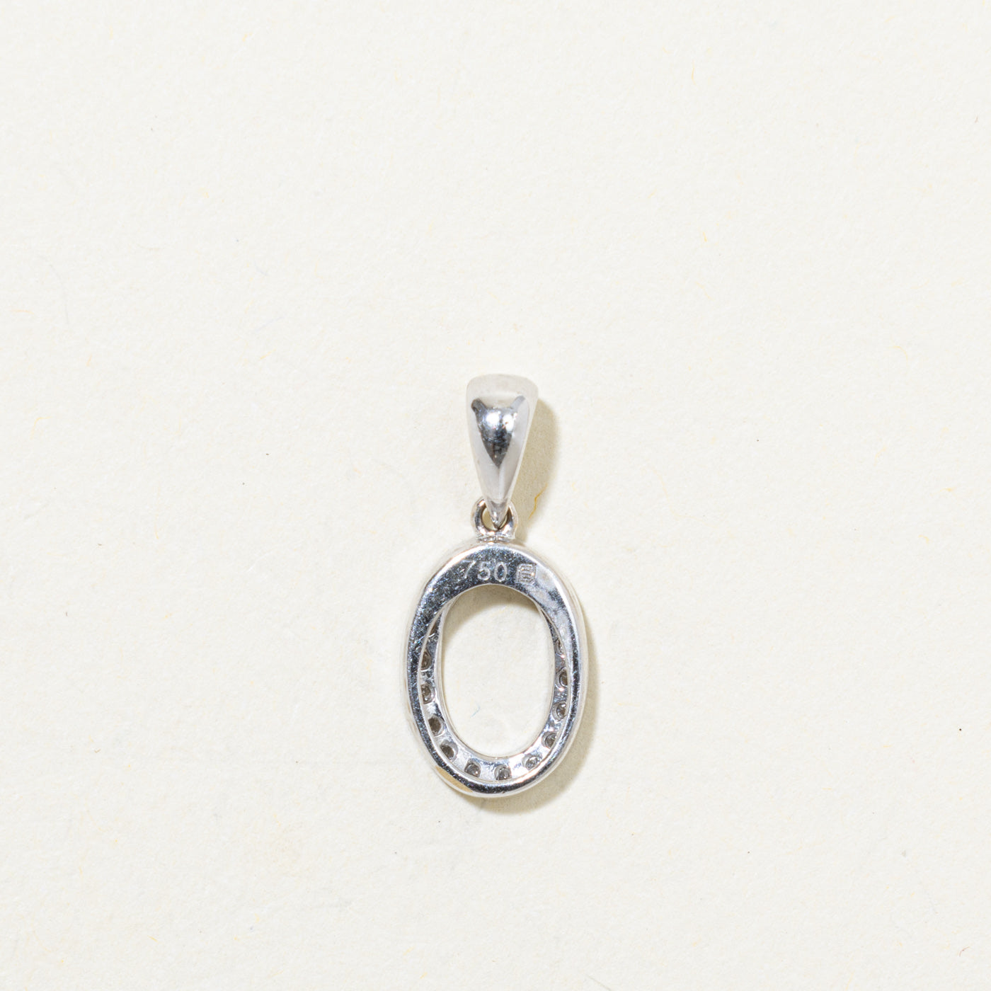 18k Diamond Oval Pendant | 0.09ctw