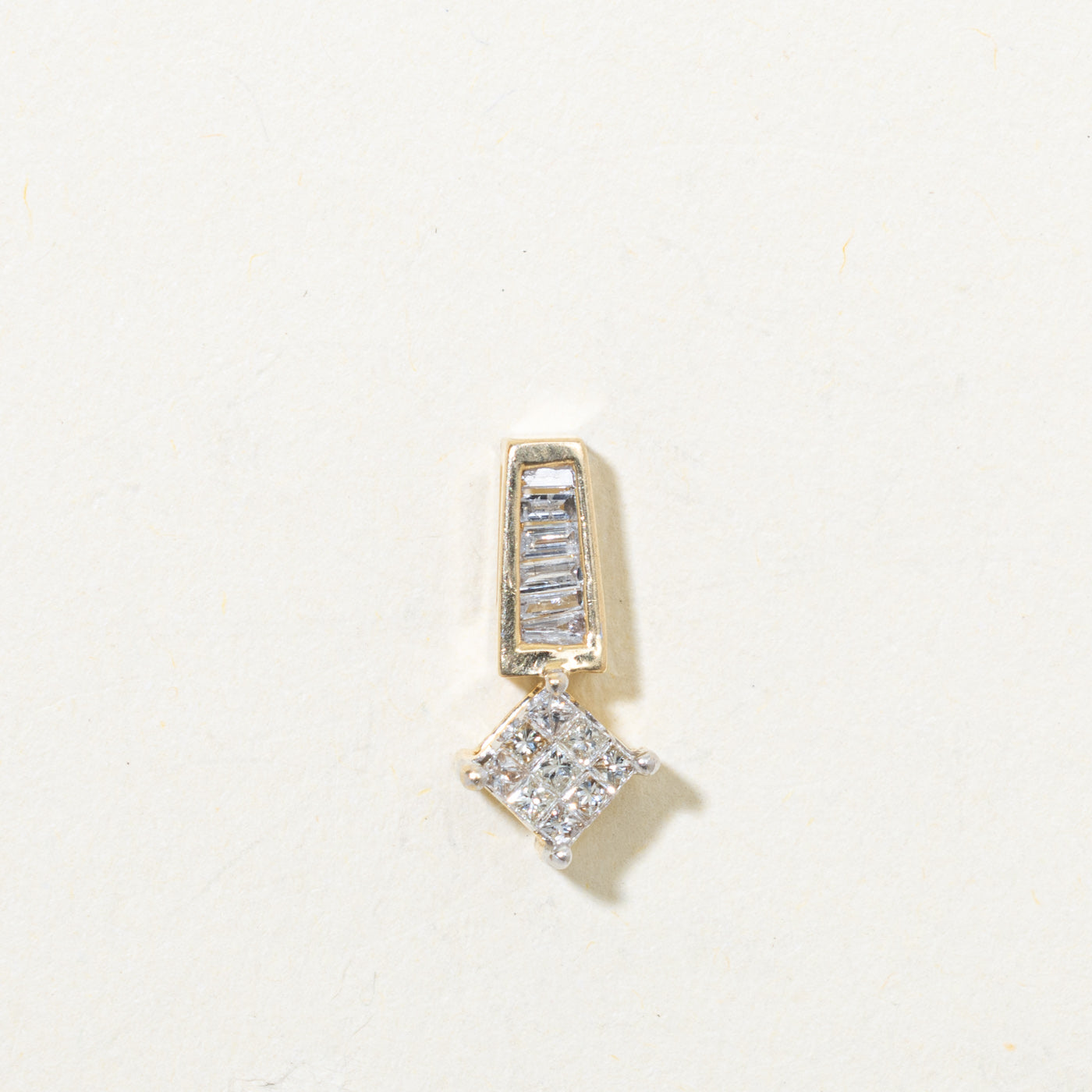 14k Diamond Cluster Geometric Pendant | 0.22ctw