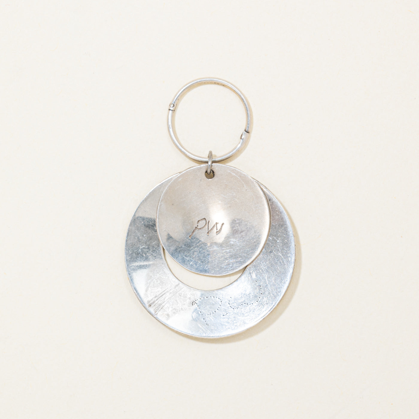 Sterling Silver Indigenous Carved Circle Pendant