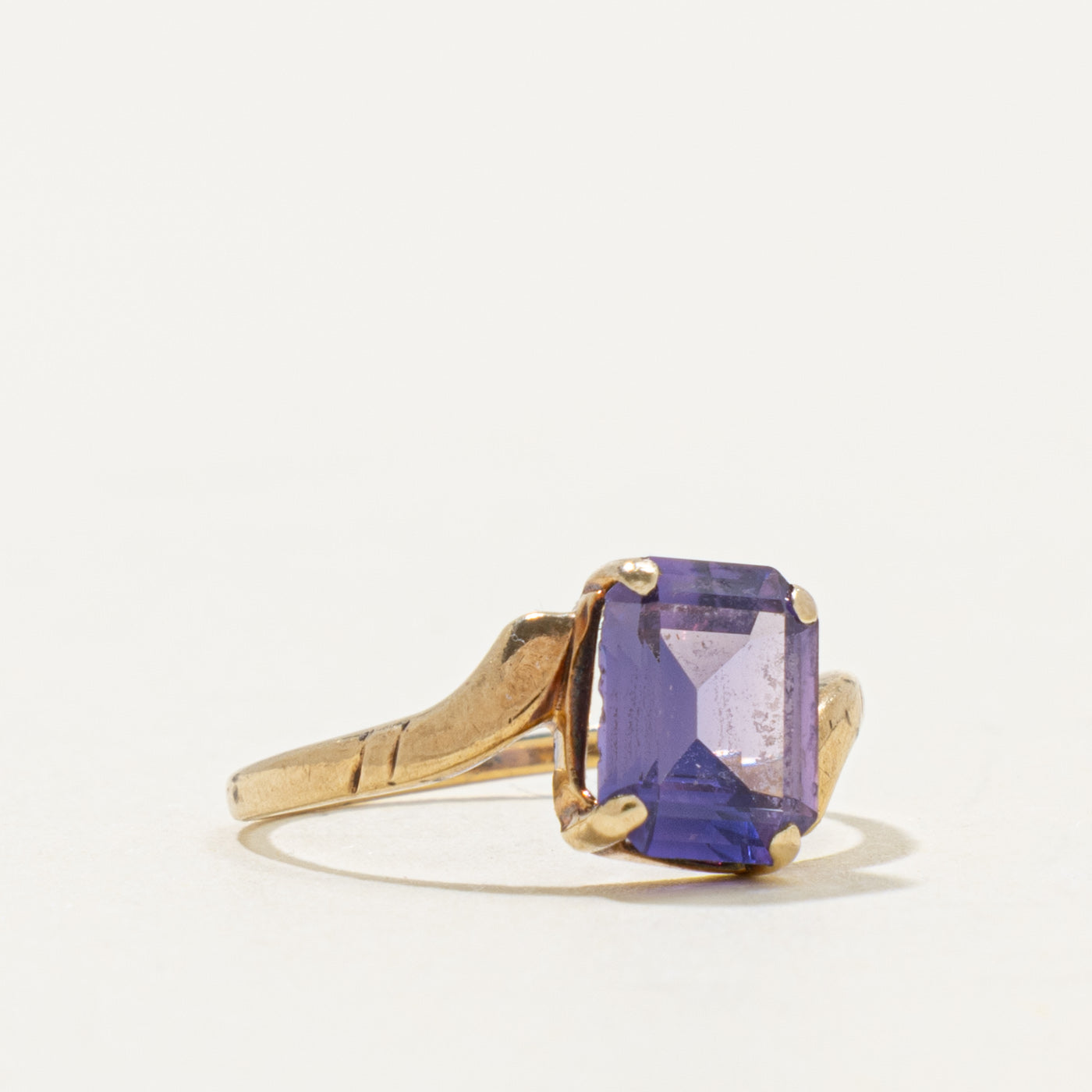 10k Synthetic Sapphire Bypass Ring | 1.60ct | SZ 5