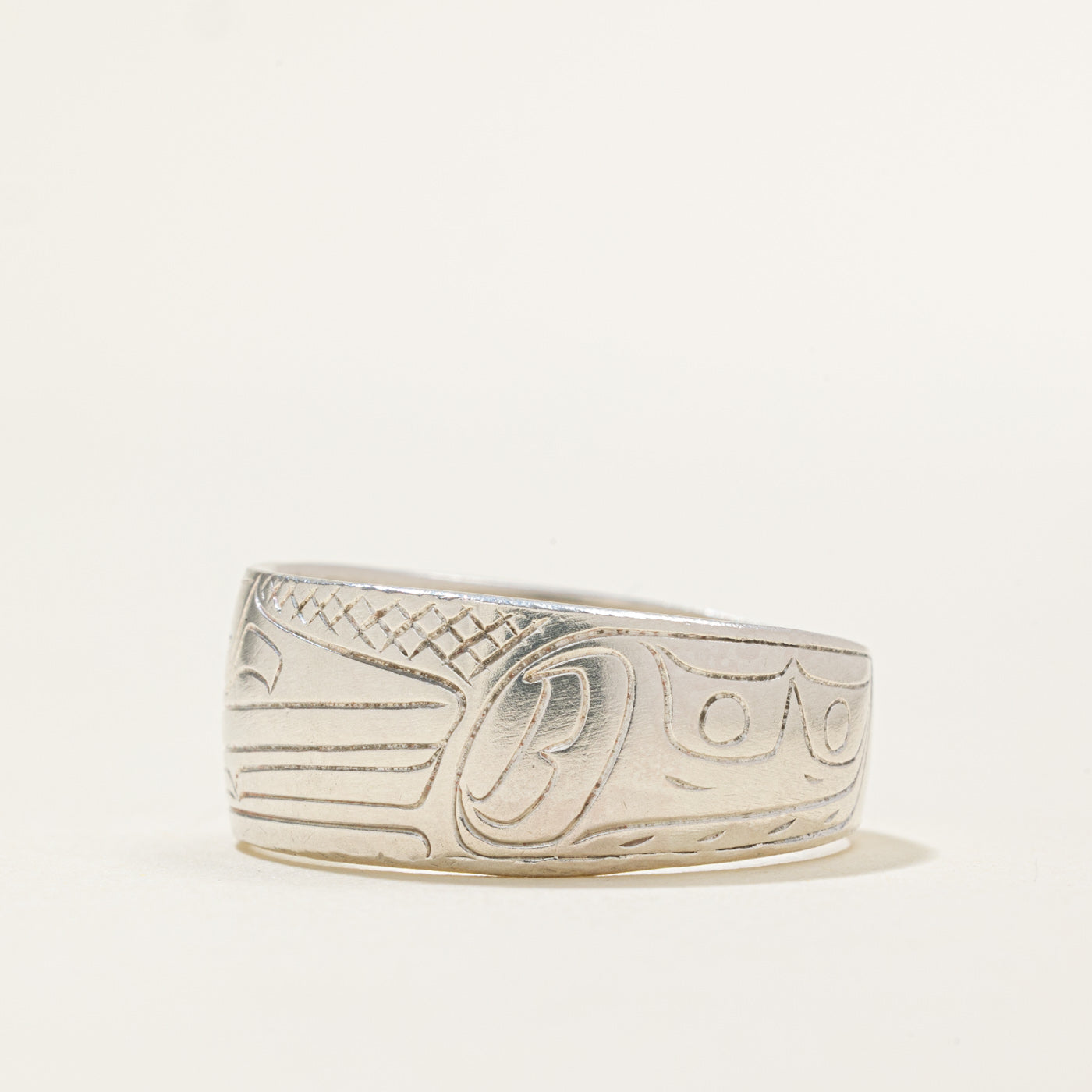 'Nancy Dawson' Sterling Silver Indigenous Carved Eagle Ring | SZ 11.5