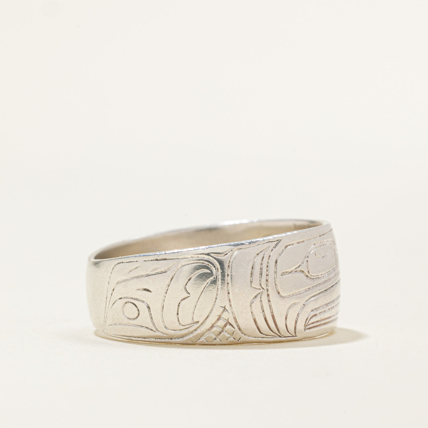 'Nancy Dawson' Sterling Silver Indigenous Carved Eagle Ring | SZ 11.5
