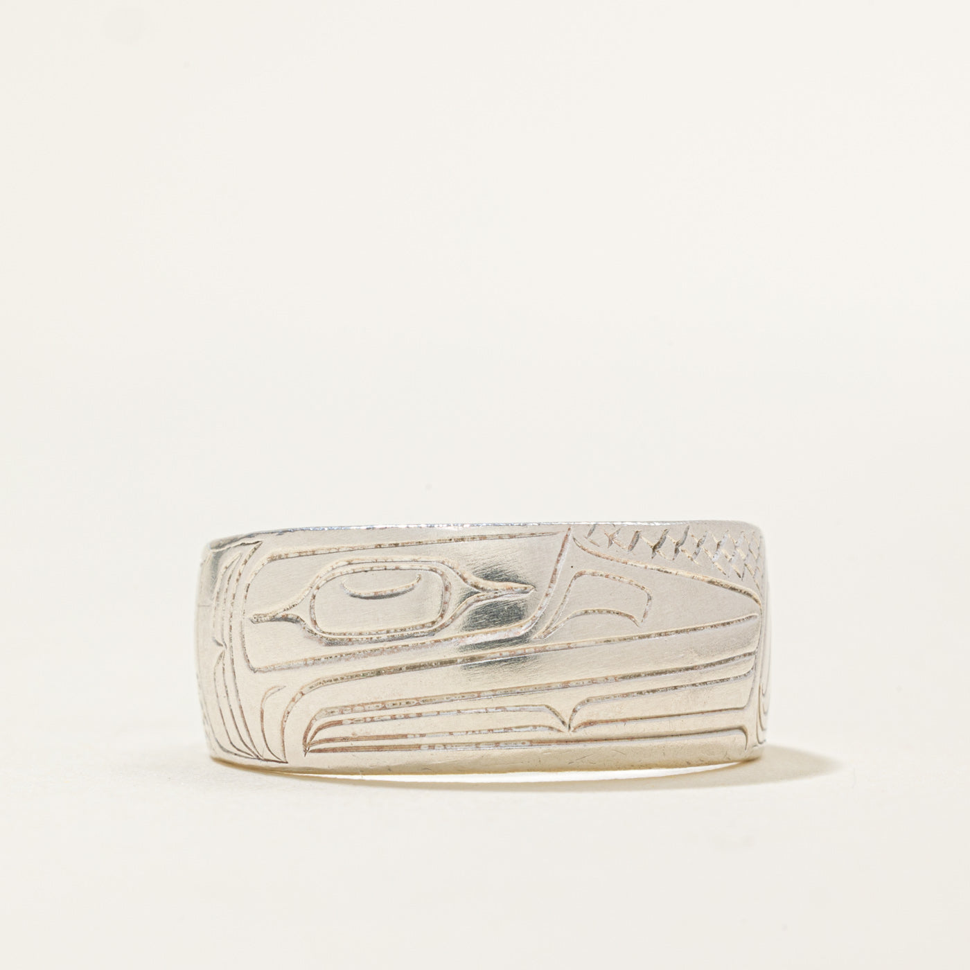'Nancy Dawson' Sterling Silver Indigenous Carved Eagle Ring | SZ 11.5