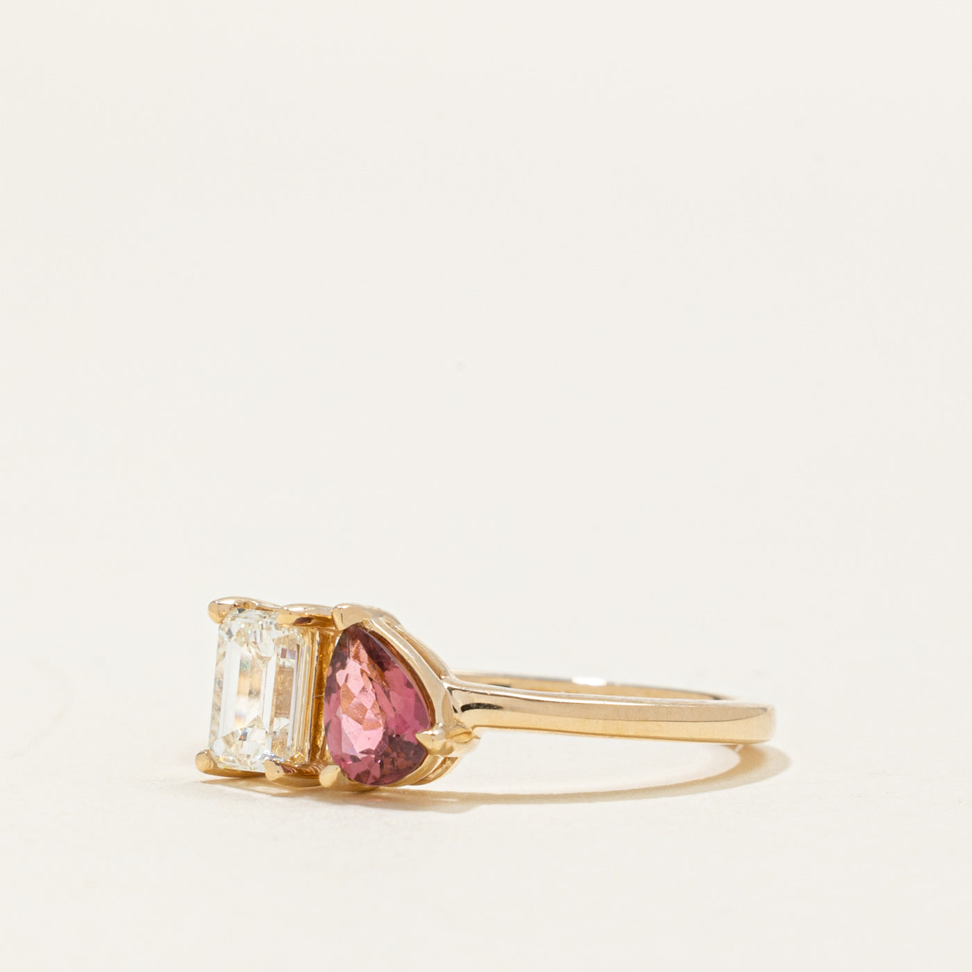 '100 Ways' Diamond and Tourmaline Toi et Moi Ring | 0.66ct, 0.36ct | SZ 7
