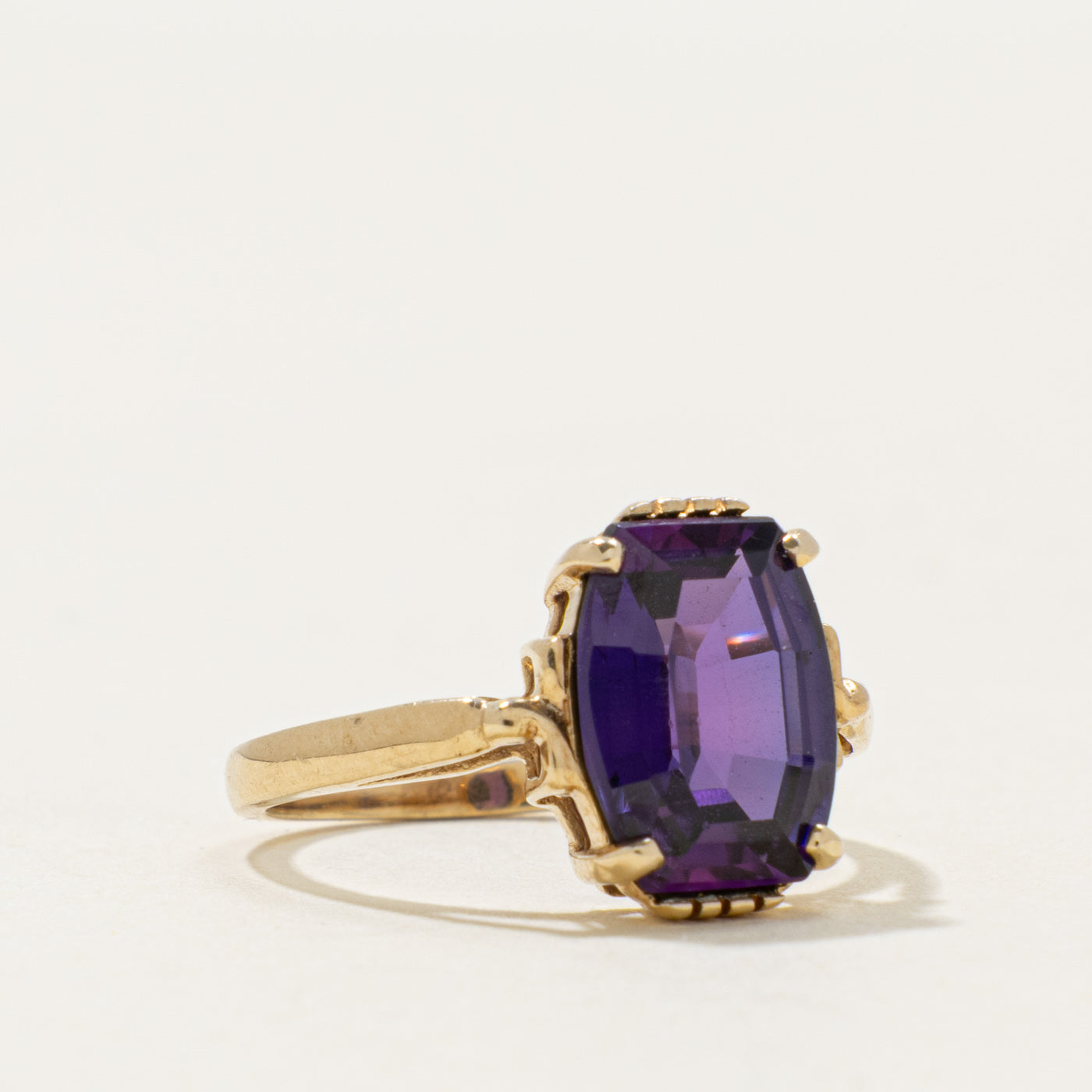 10k Solitaire Synthetic Sapphire Ring | 3.00ct | SZ 6.25