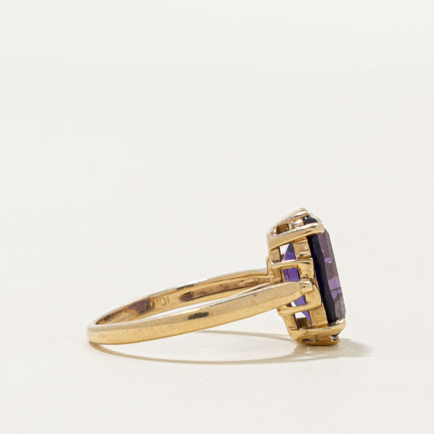 10k Solitaire Synthetic Sapphire Ring | 3.00ct | SZ 6.25