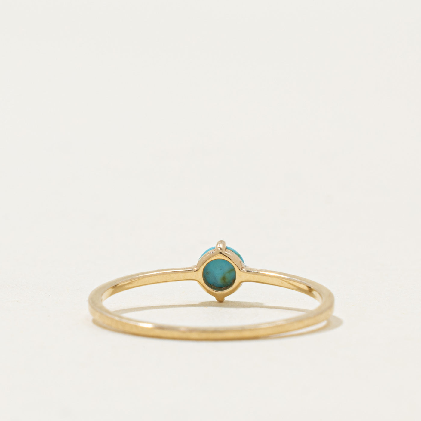 14k Solitaire Petite Turquoise Ring | 0.18ct | SZ 7