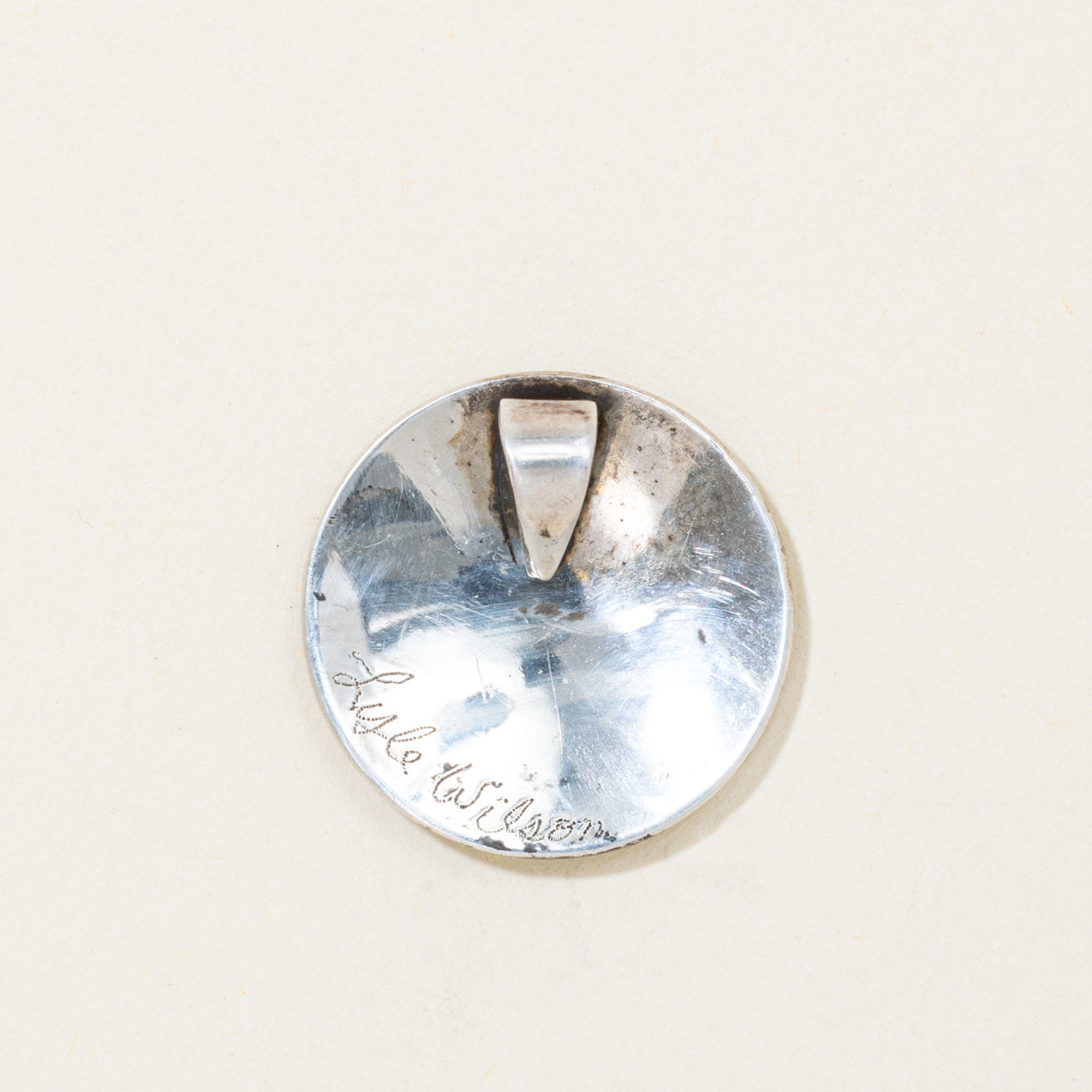 'Lyle Wilson' Sterling Silver Indigenous Carved Orca Pendant