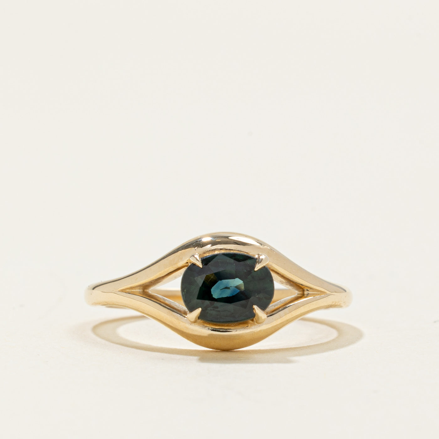 '100 Ways' 10k Green Sapphire East West Ring | 1.13ct | SZ 6.75