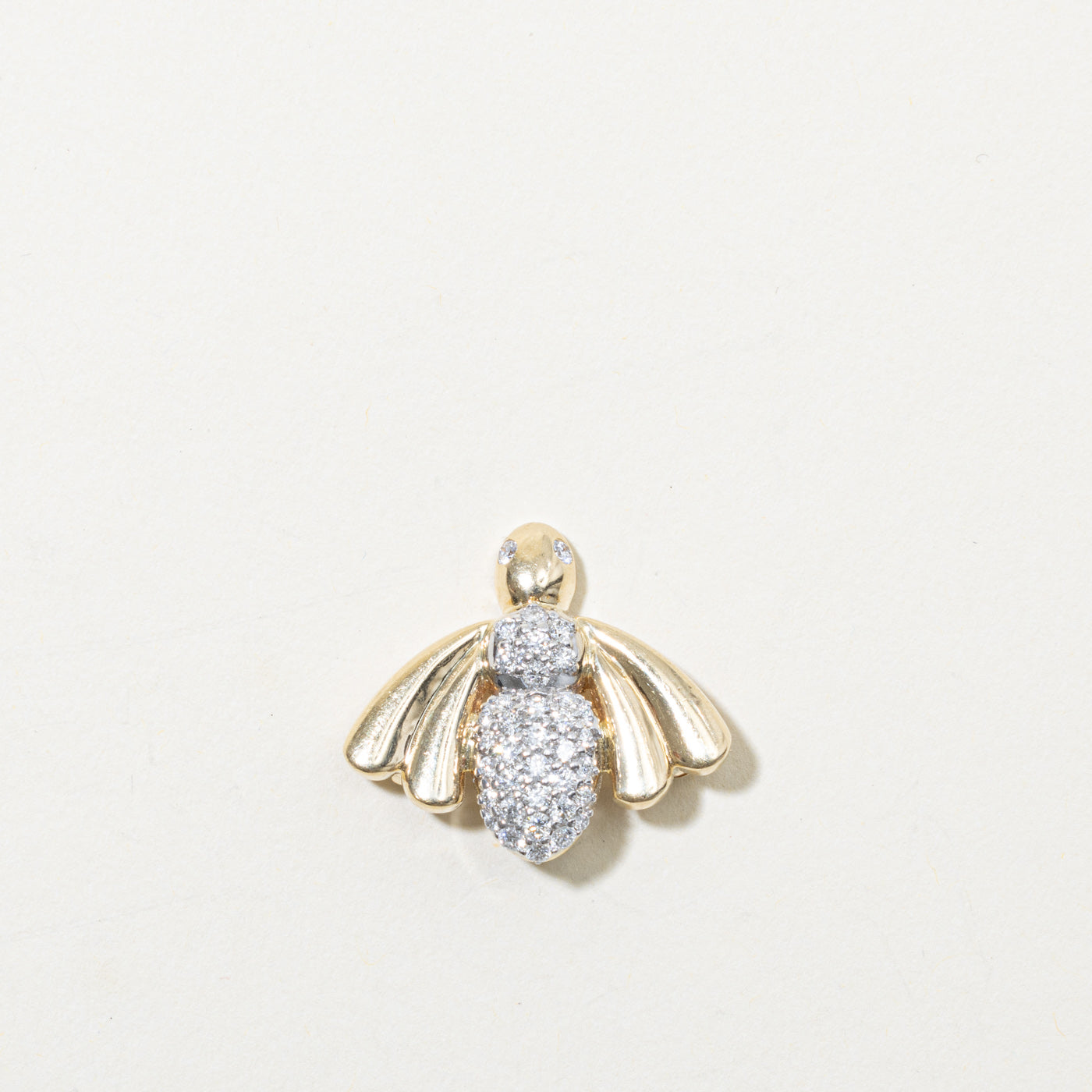 14k Diamond Bee Brooch | 0.66ctw