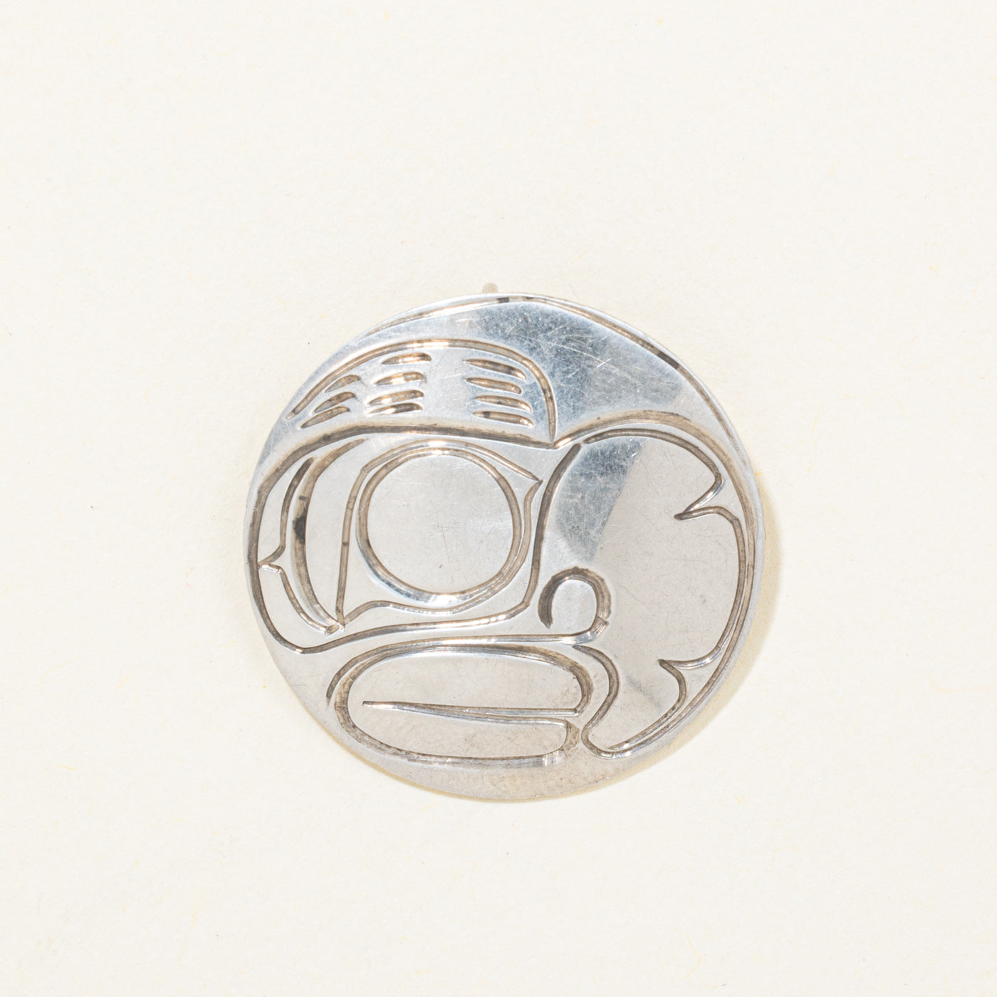 Sterling Silver Indigenous Carved Eagle Pendant