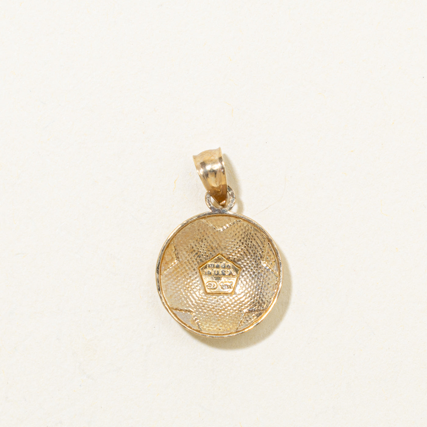 '100 Ways' 10k Yellow Gold Soccer Ball Pendant
