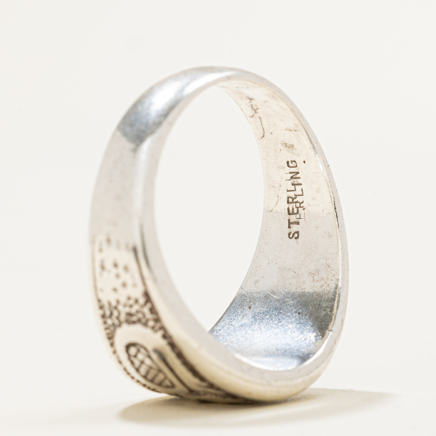 Sterling Silver Indigenous Bear Ring | SZ 9.5