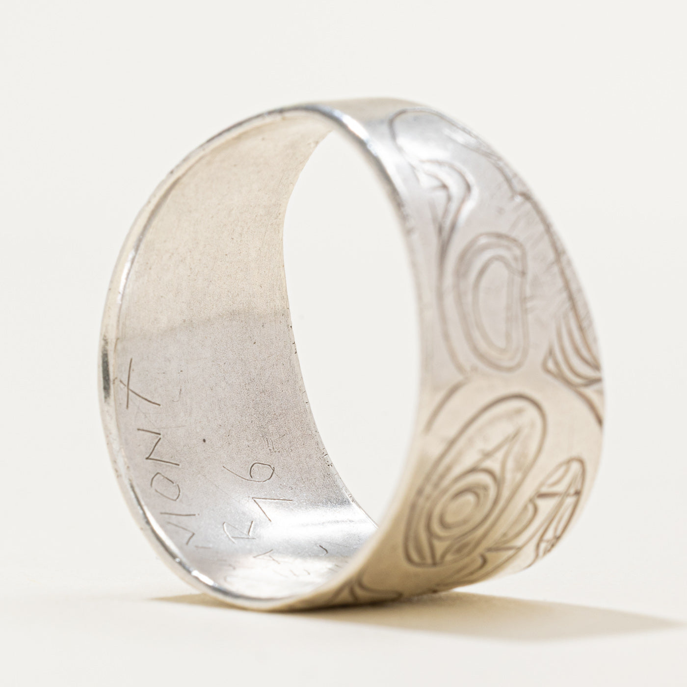 'Ray Dumont' Sterling Silver Indigenous Bear Ring | SZ 11.25