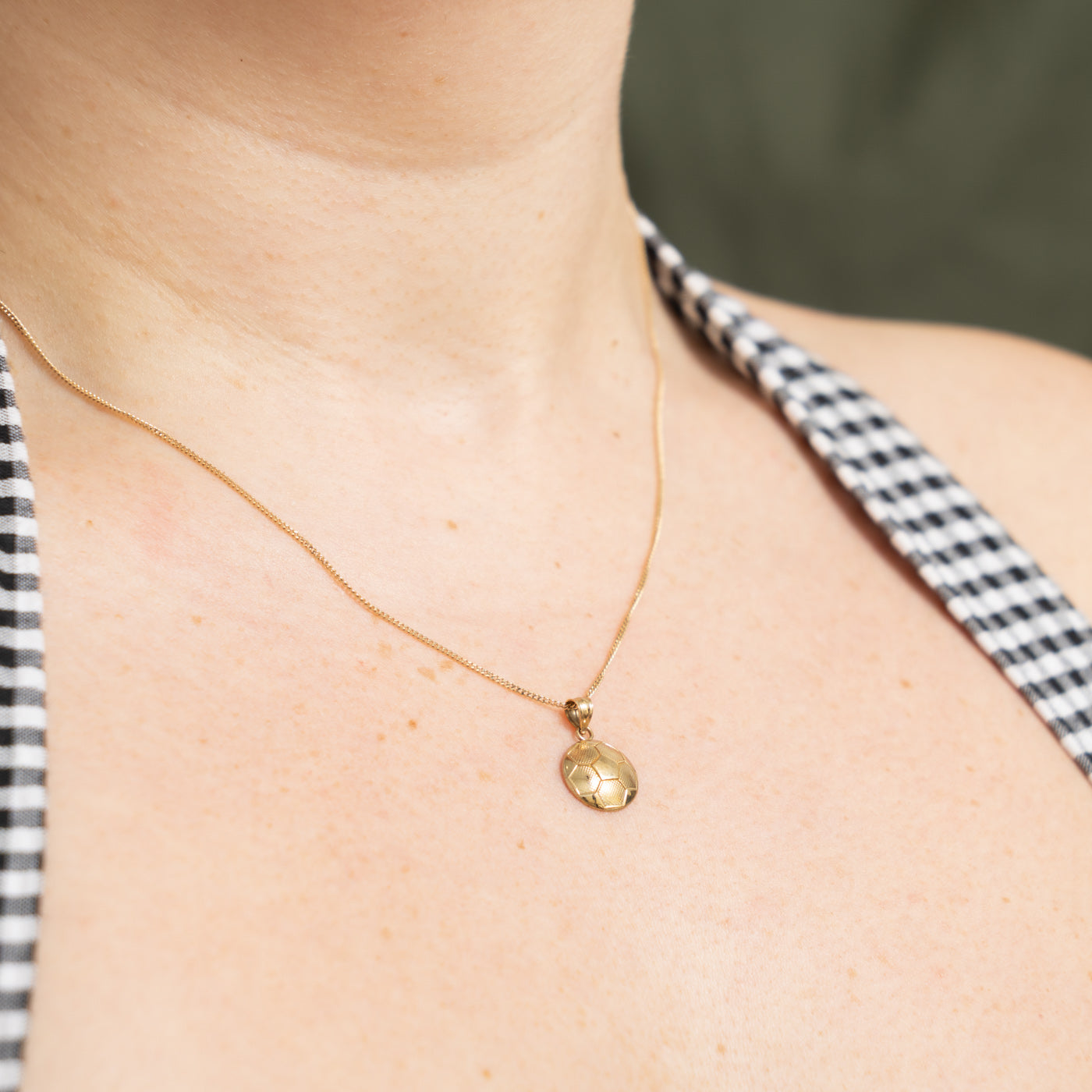 '100 Ways' 10k Yellow Gold Soccer Ball Pendant