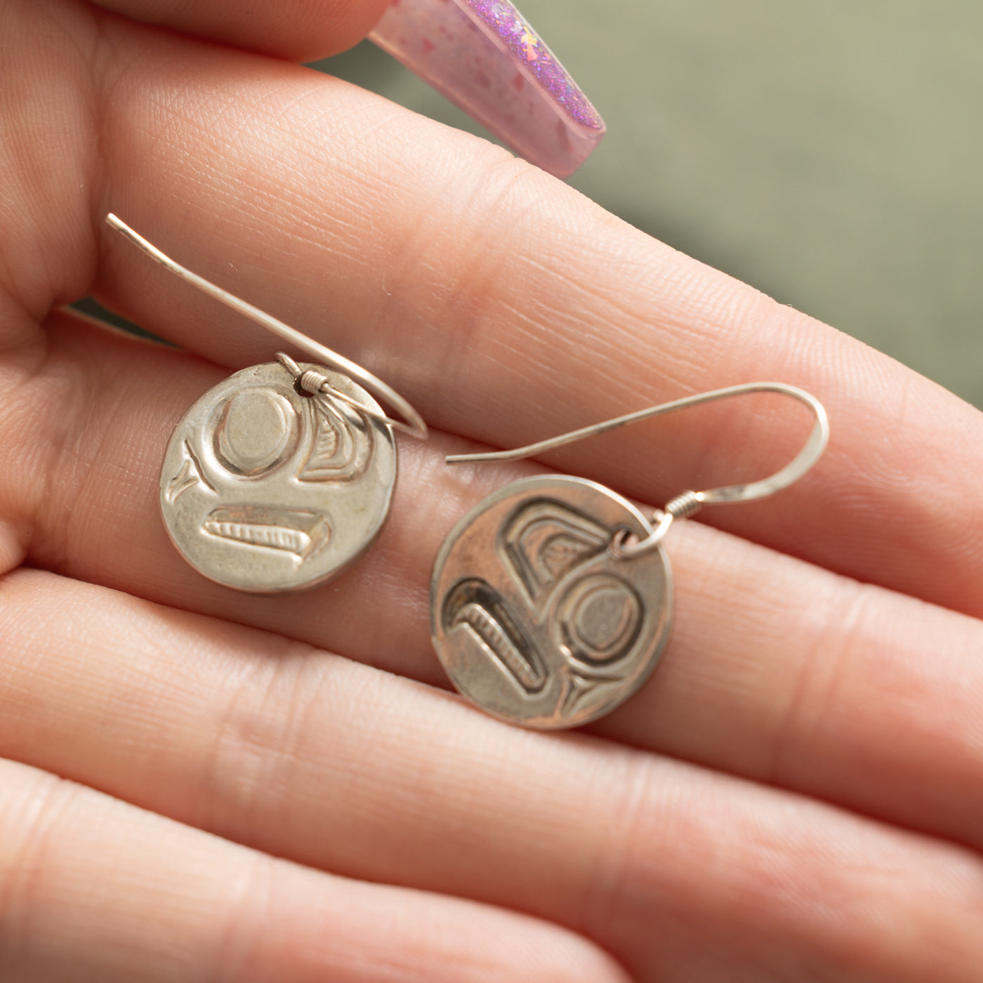 Sterling Silver Indigenous Salmon Egg Earrings