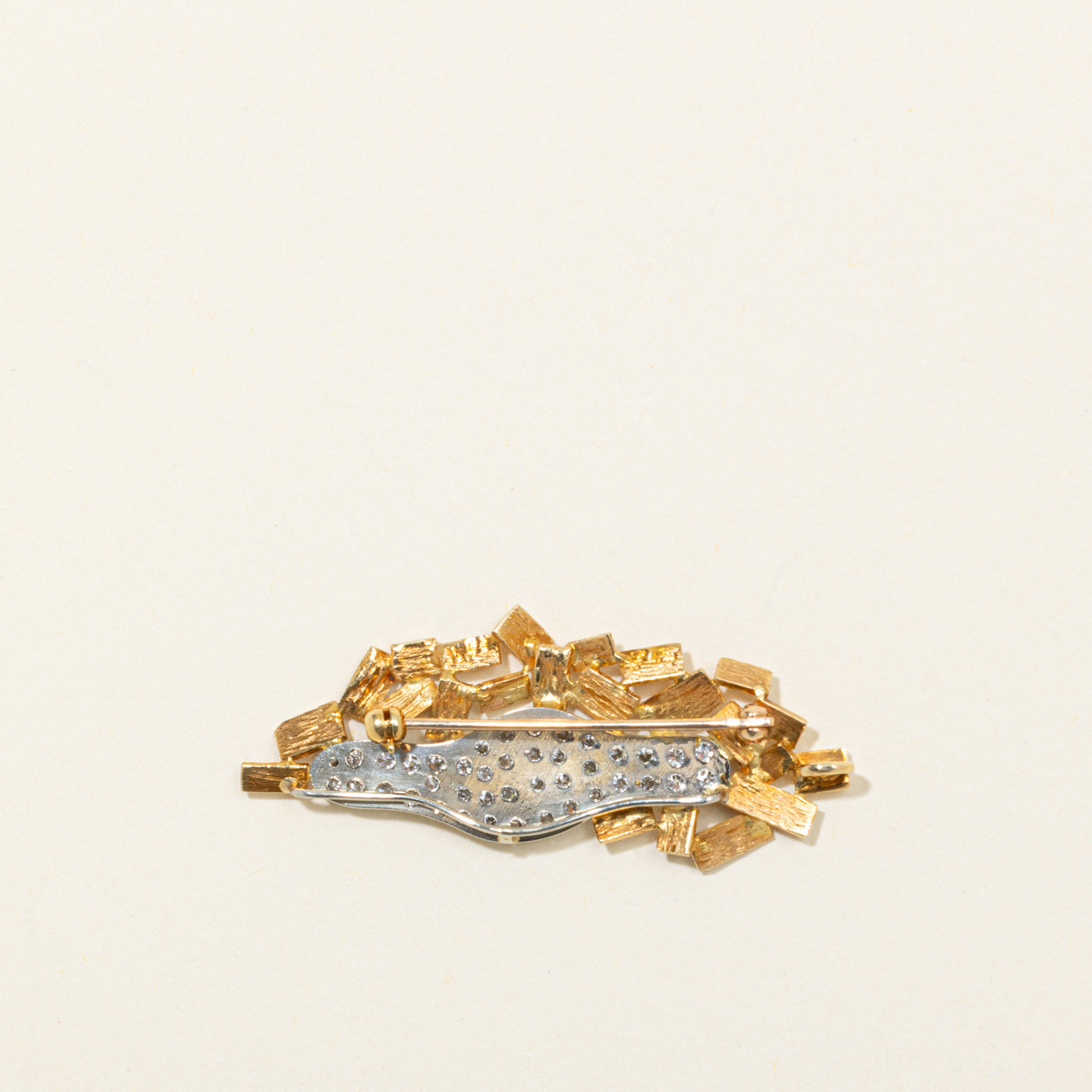 18k Diamond Abstract Geometric Brooch | 1.36ctw