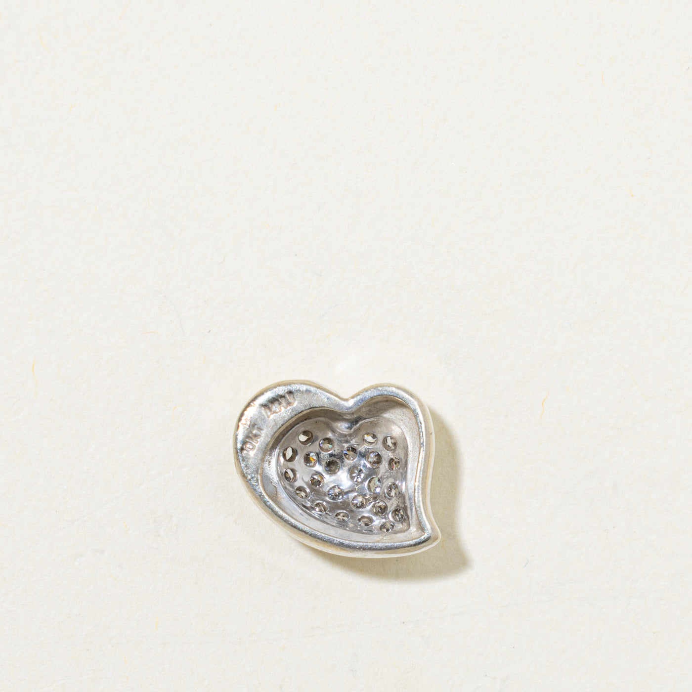 10k Diamond Puffed Heart Pendant | 0.12ctw