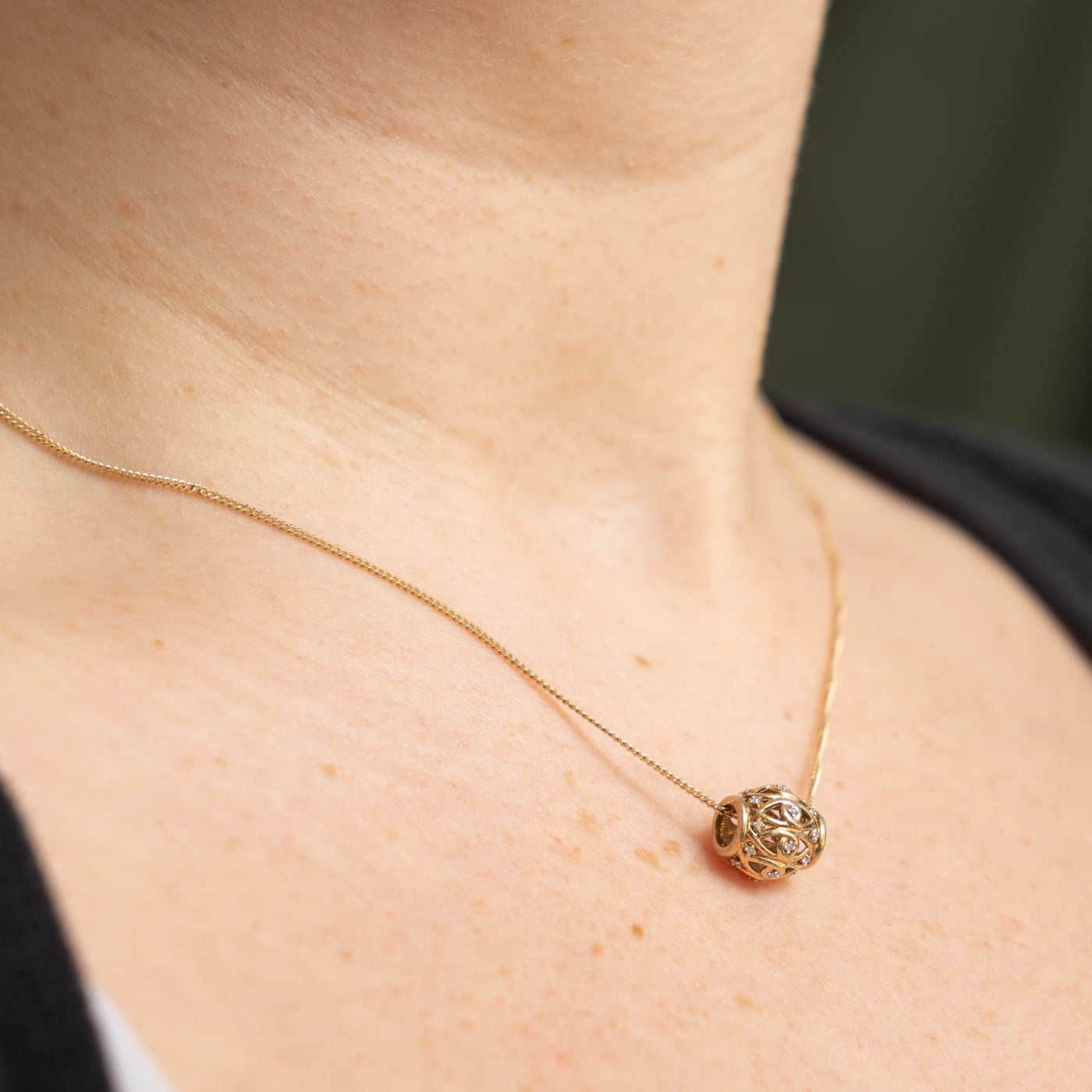 10k Diamond Openwork Charm | 0.02ctw