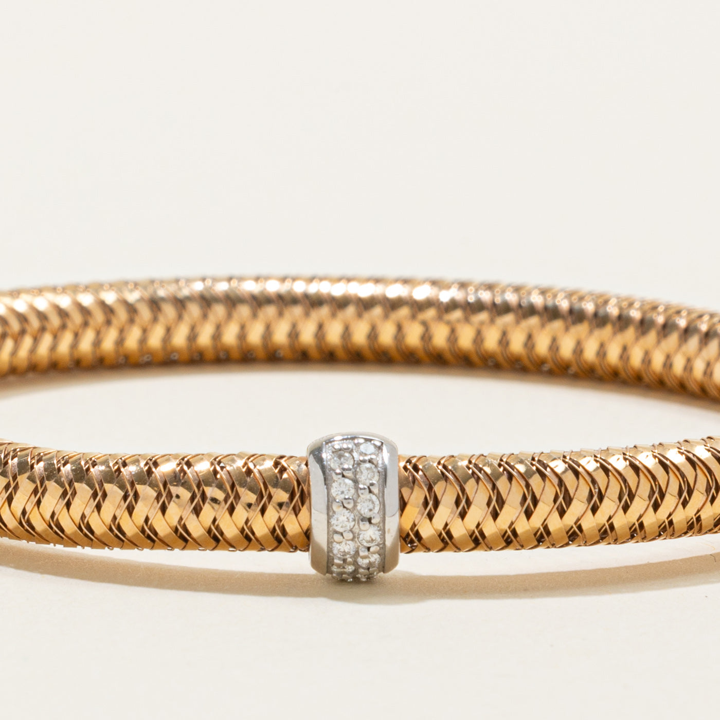 'Roberto Coin' 18k Primavera Ruby & Diamond Station Flexible Bracelet | 0.33ctw, 0.02ct | 6.5"
