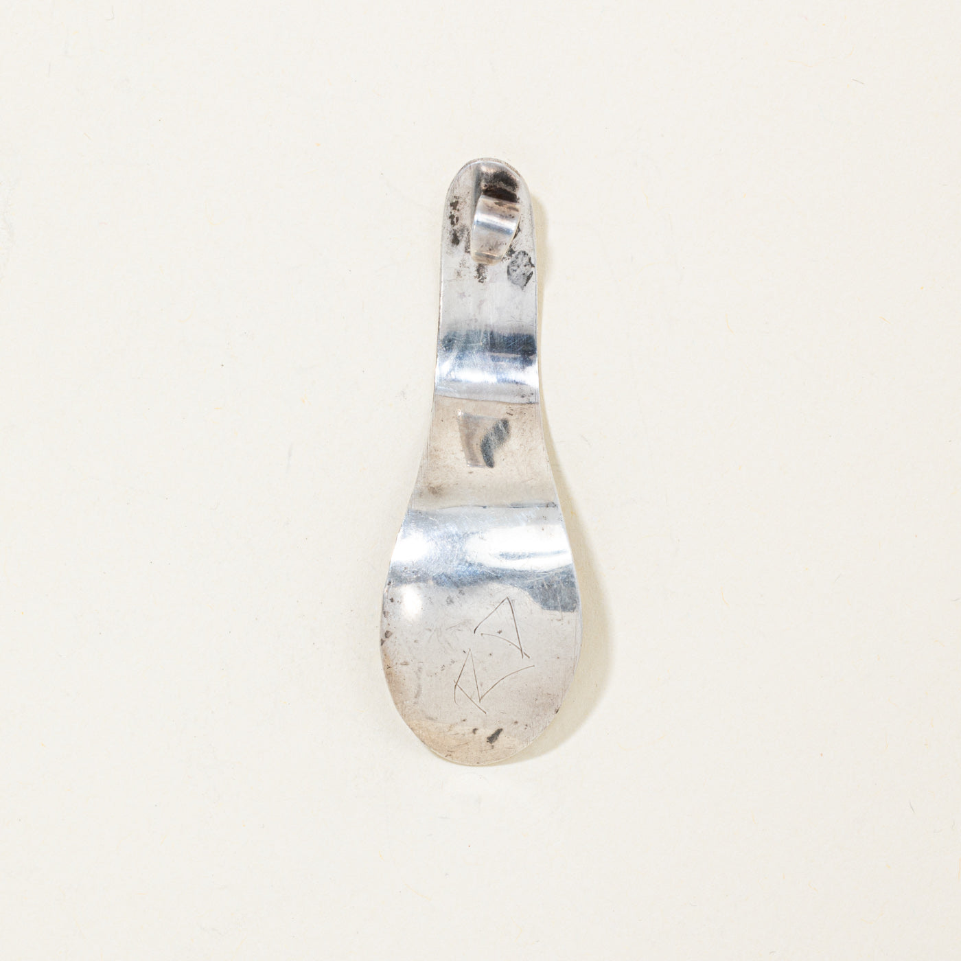 'Ray Dumont' Sterling Silver Indigenous Carved Eagle Spoon Pendant