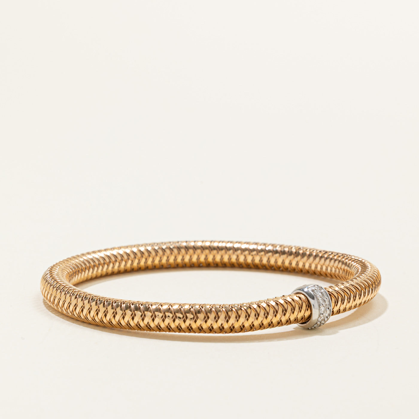 'Roberto Coin' 18k Primavera Ruby & Diamond Station Flexible Bracelet | 0.33ctw, 0.02ct | 6.5"