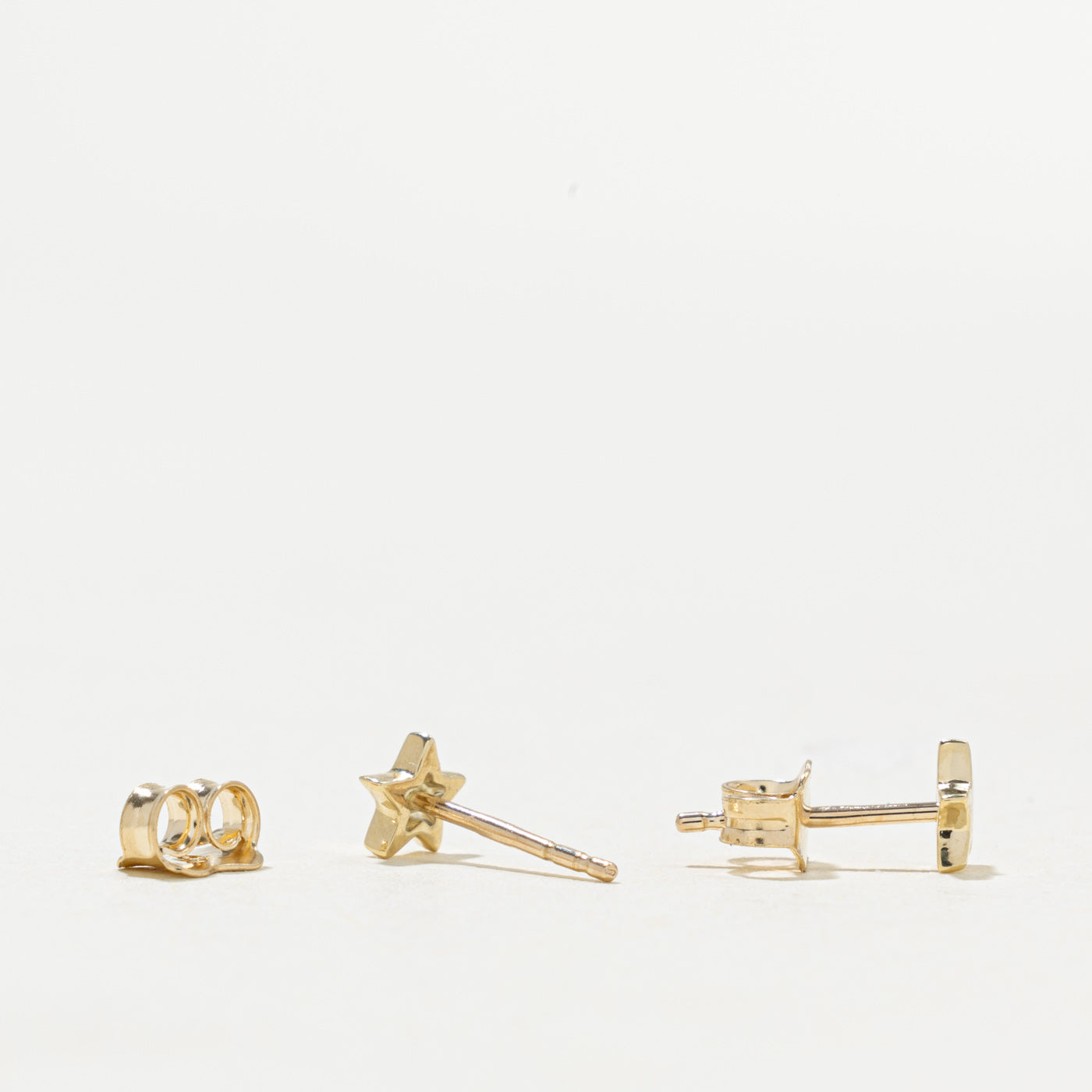 '100 Ways' 10k Yellow Gold Star Studs