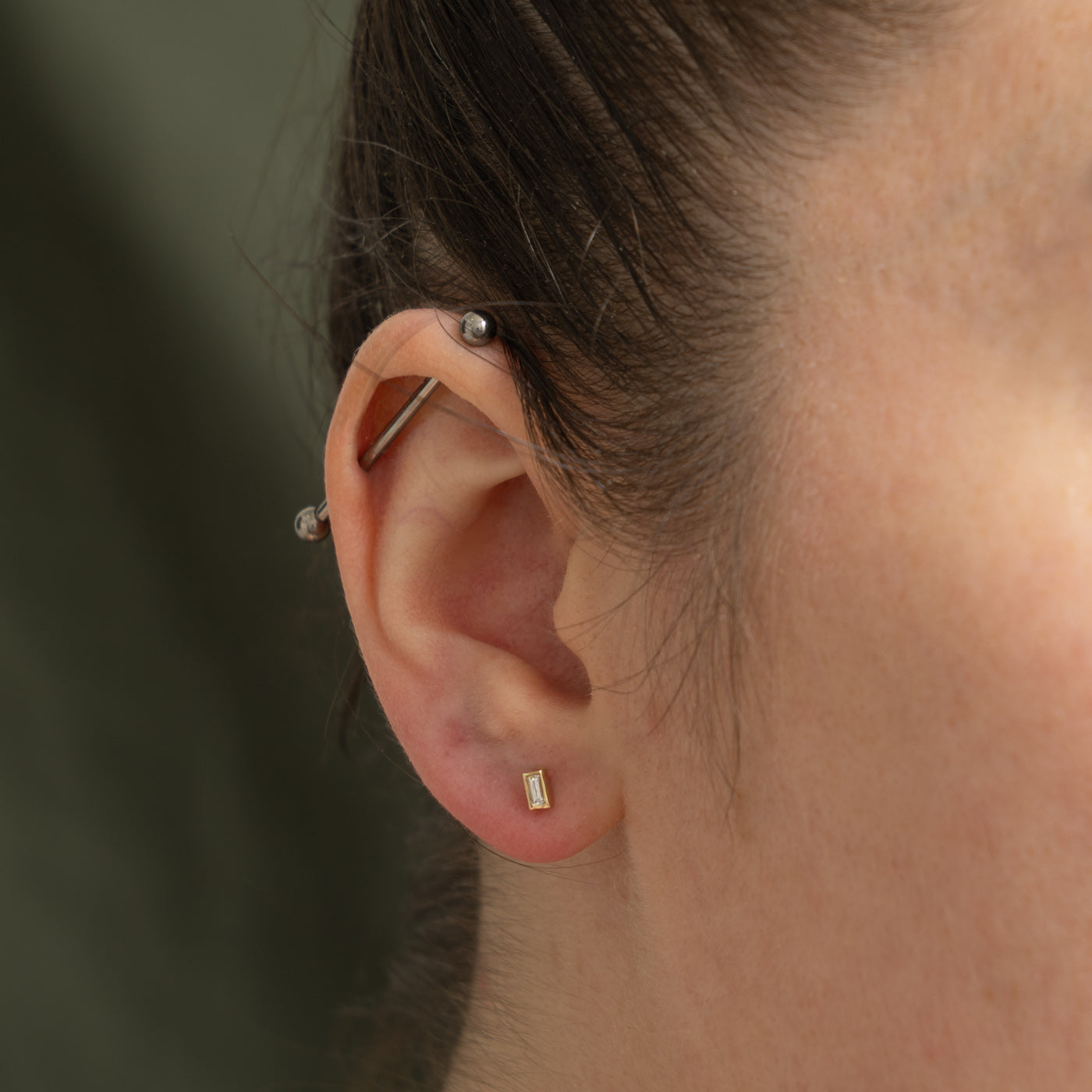 '100 Ways' 14k Yellow Gold Diamond Press Fit Earring | 0.10ct | 6mm
