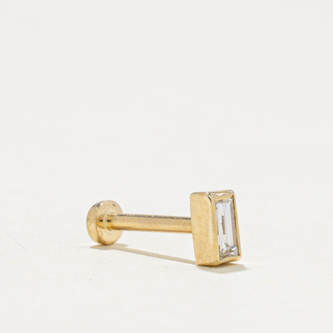 '100 Ways' 14k Yellow Gold Diamond Press Fit Earring | 0.10ct | 6mm