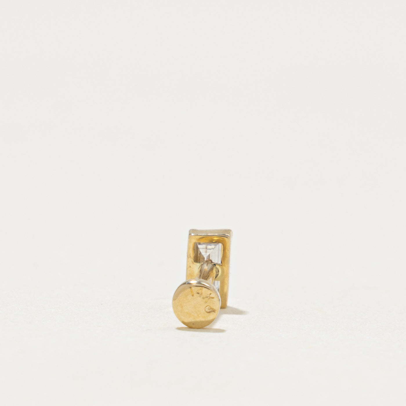 '100 Ways' 14k Yellow Gold Diamond Press Fit Earring | 0.10ct | 6mm