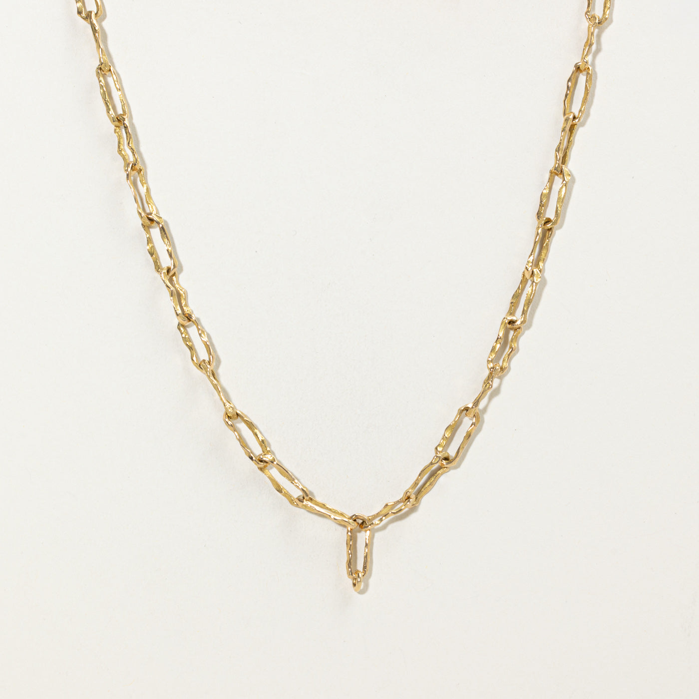 ‘Cavelti’ 18k Chain Textured Necklace | 24"