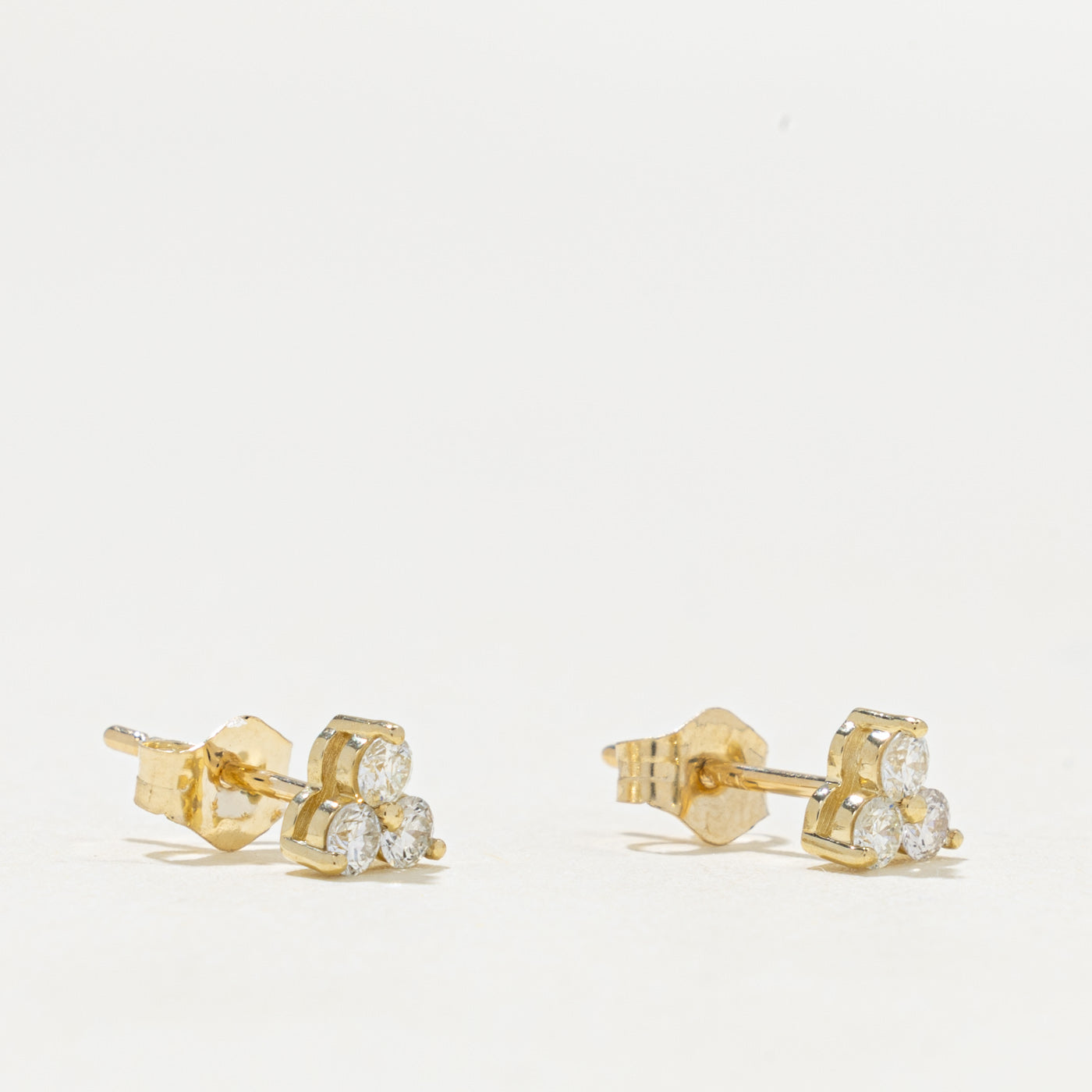 '100 Ways' 14k Yellow Gold Diamond Trio Studs | 0.25ctw
