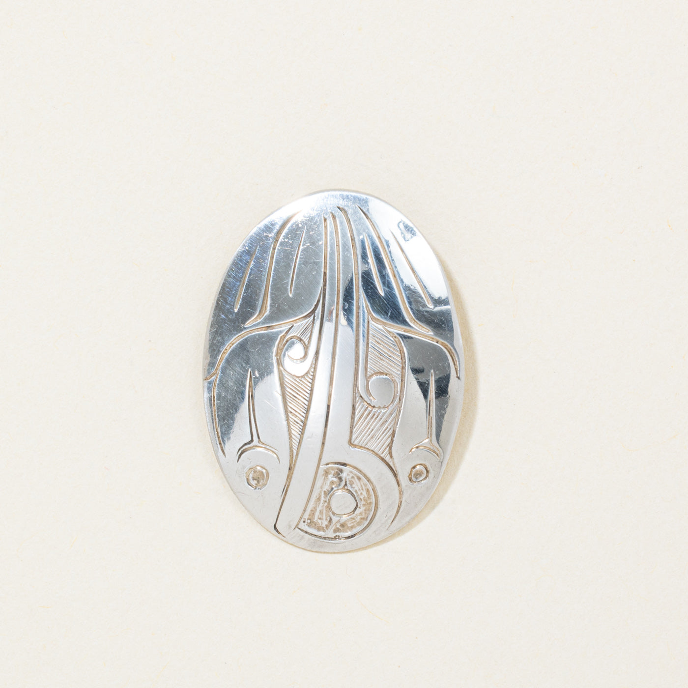 Sterling Silver Indigenous Carved Hummingbird Pendant