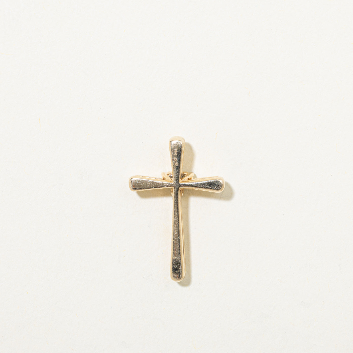 14k Diamond Cluster Cross Pendant | 0.01ctw